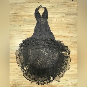 Stylish Black Lace Dress by 0120